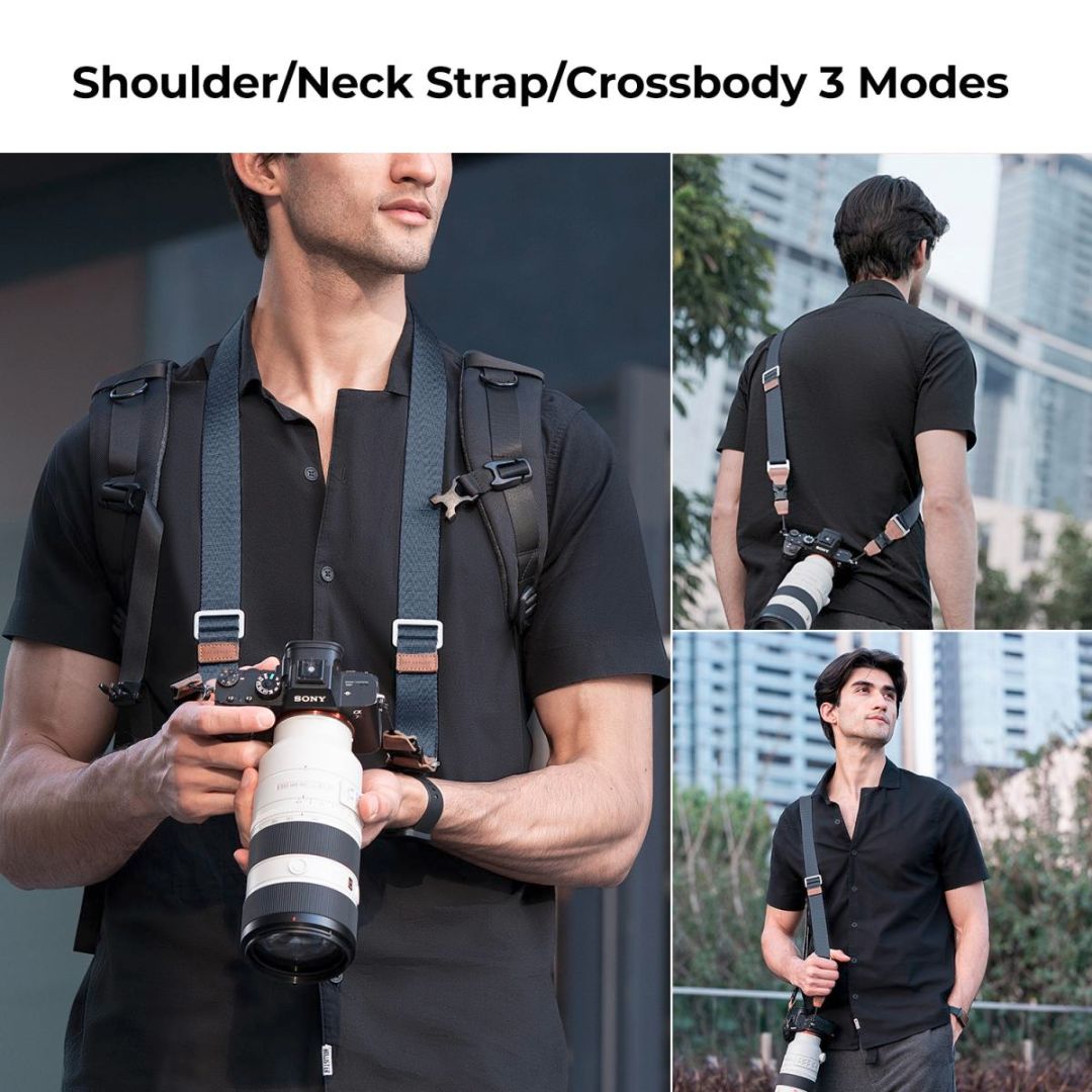 K&F Concept 32mm Camera Neck Strap sa Quick Release-om URBAN WANDER 01 (Plavi) KF13.115V2 - 5